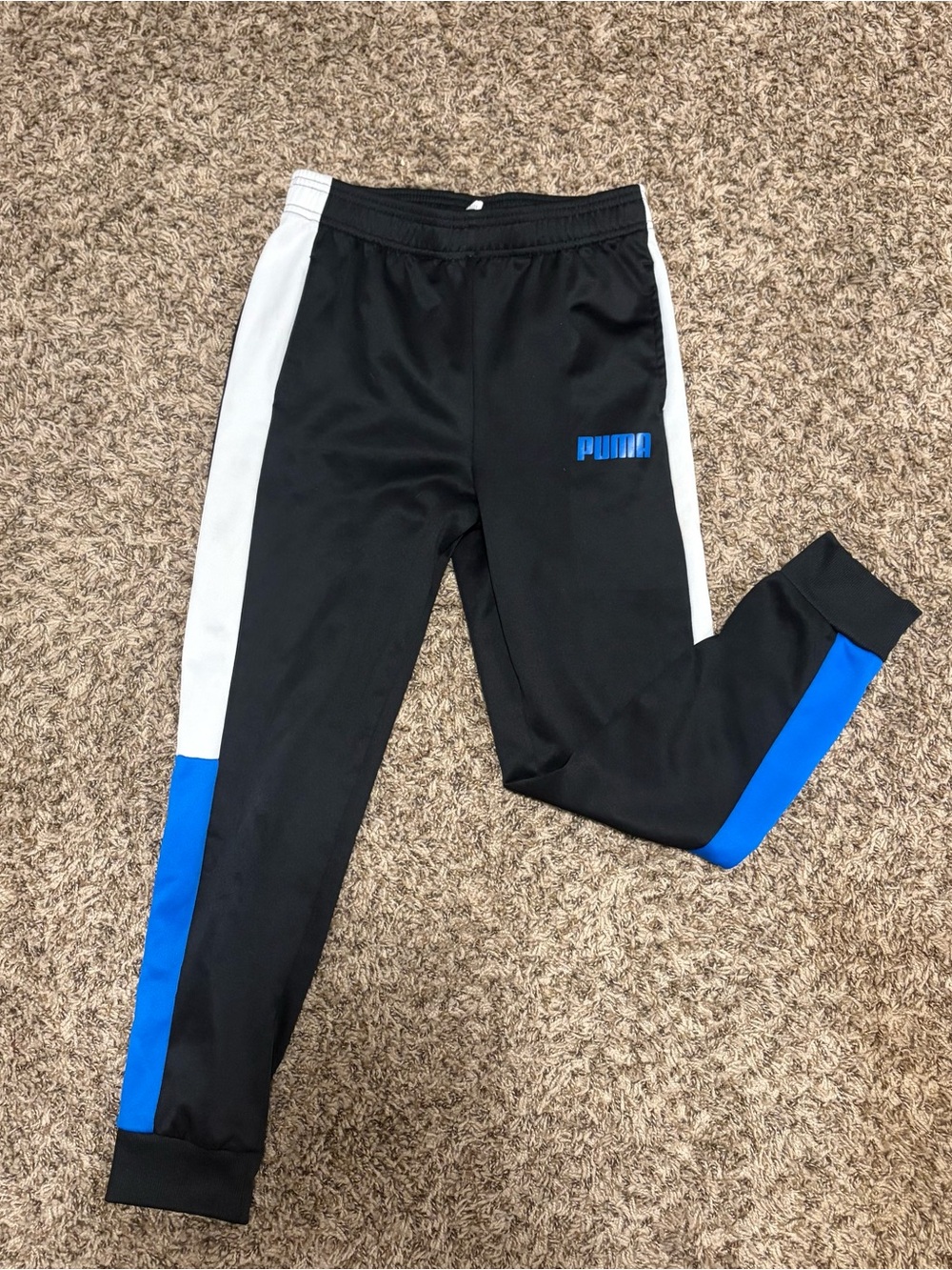 Puma Black, White & Blue Boys' Joggers
